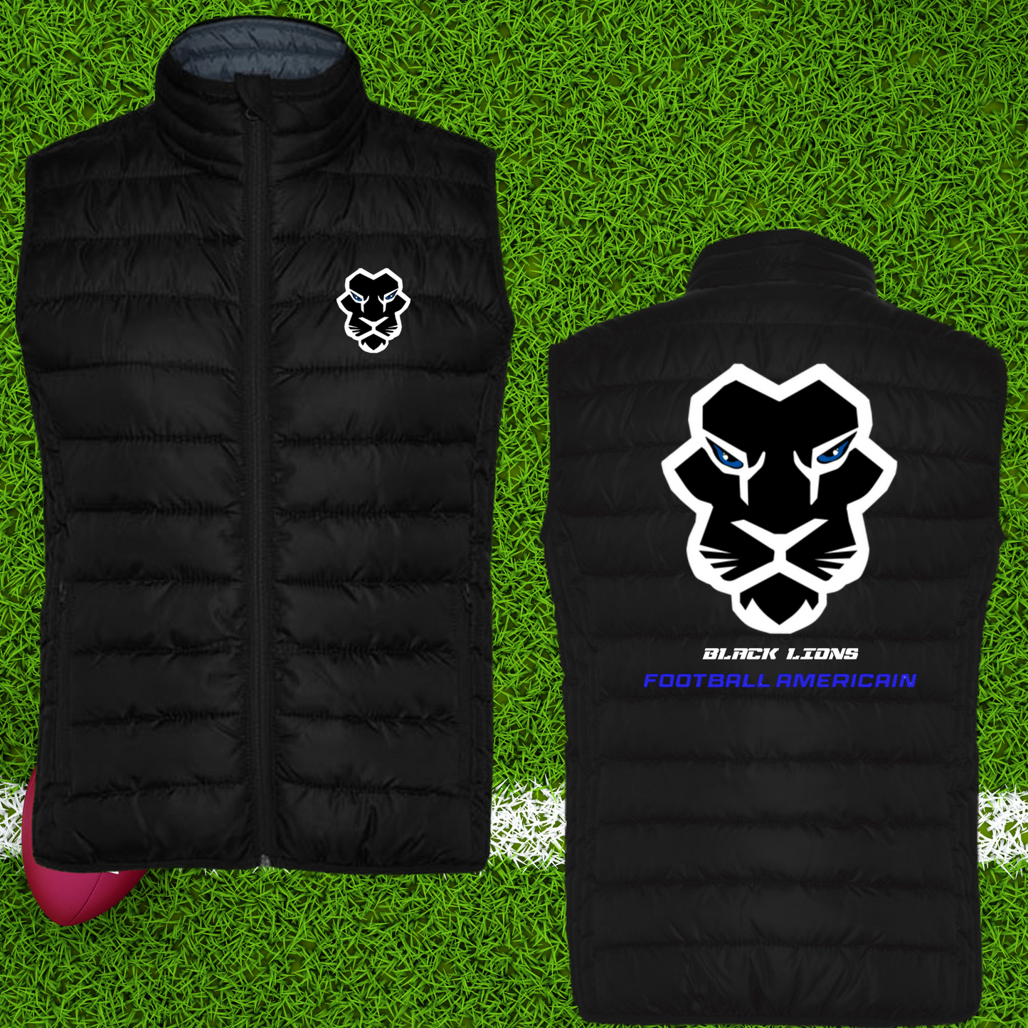 Doudoune femme sans manches visuel brodée BL