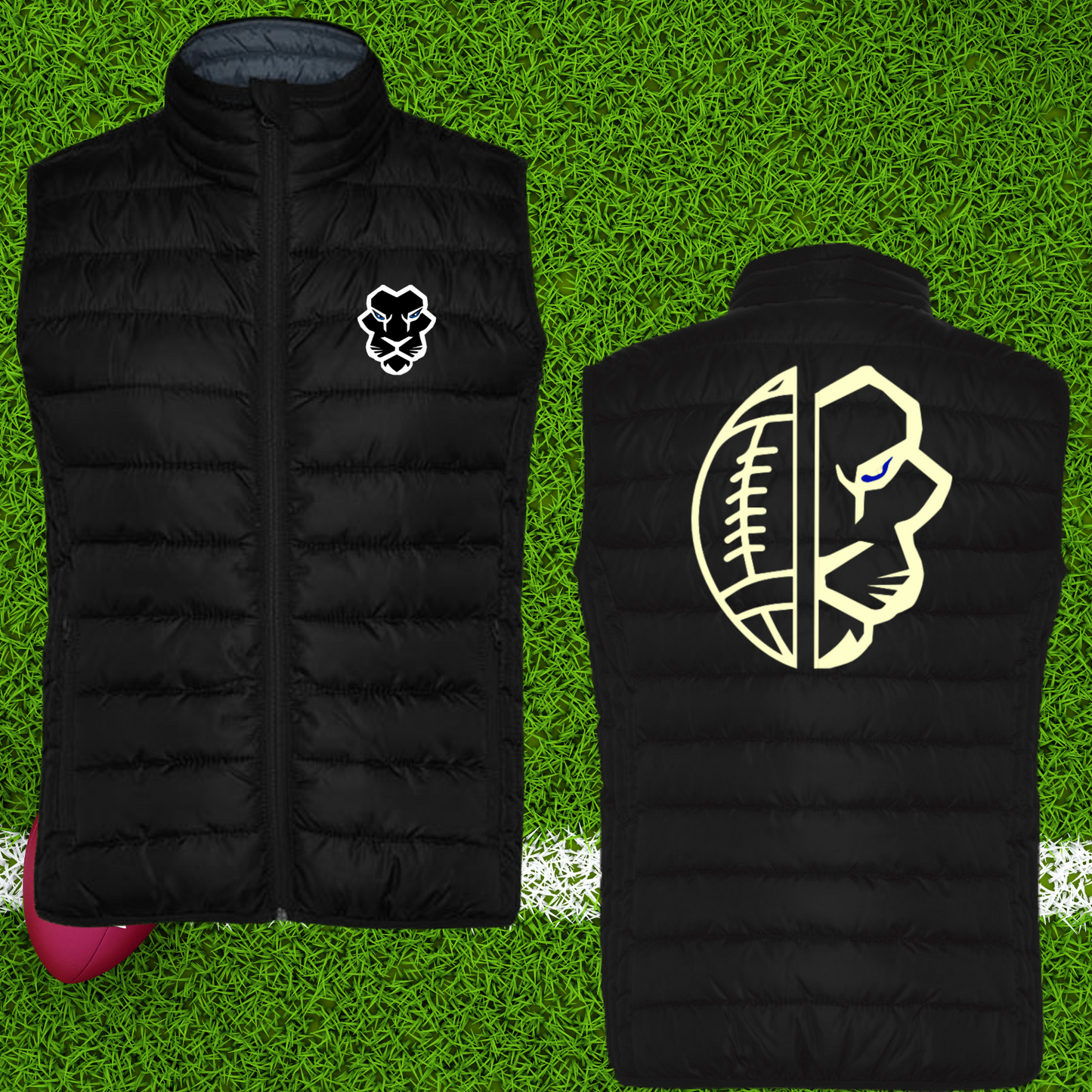 Doudoune femme sans manches visuel brodée BL