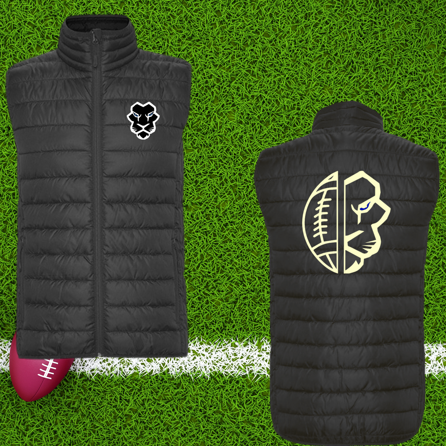 Doudoune homme sans manches visuel brodée BL