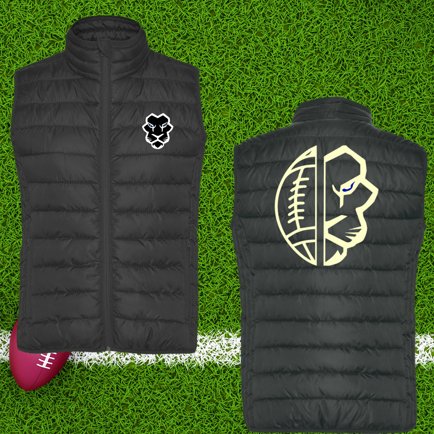 Doudoune femme sans manches visuel brodée BL