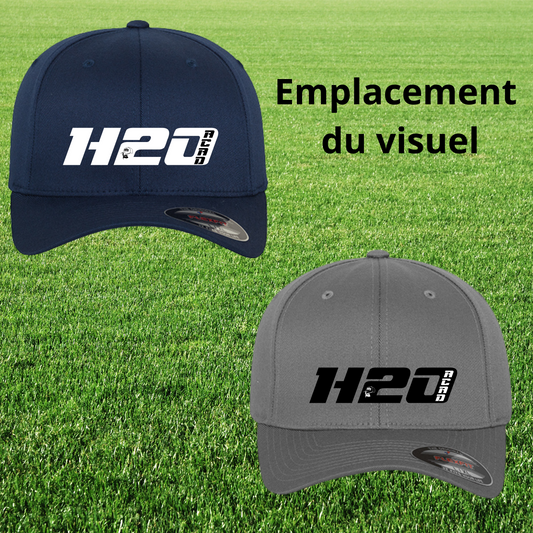 Casquette ronde avec visuel "H2O" central