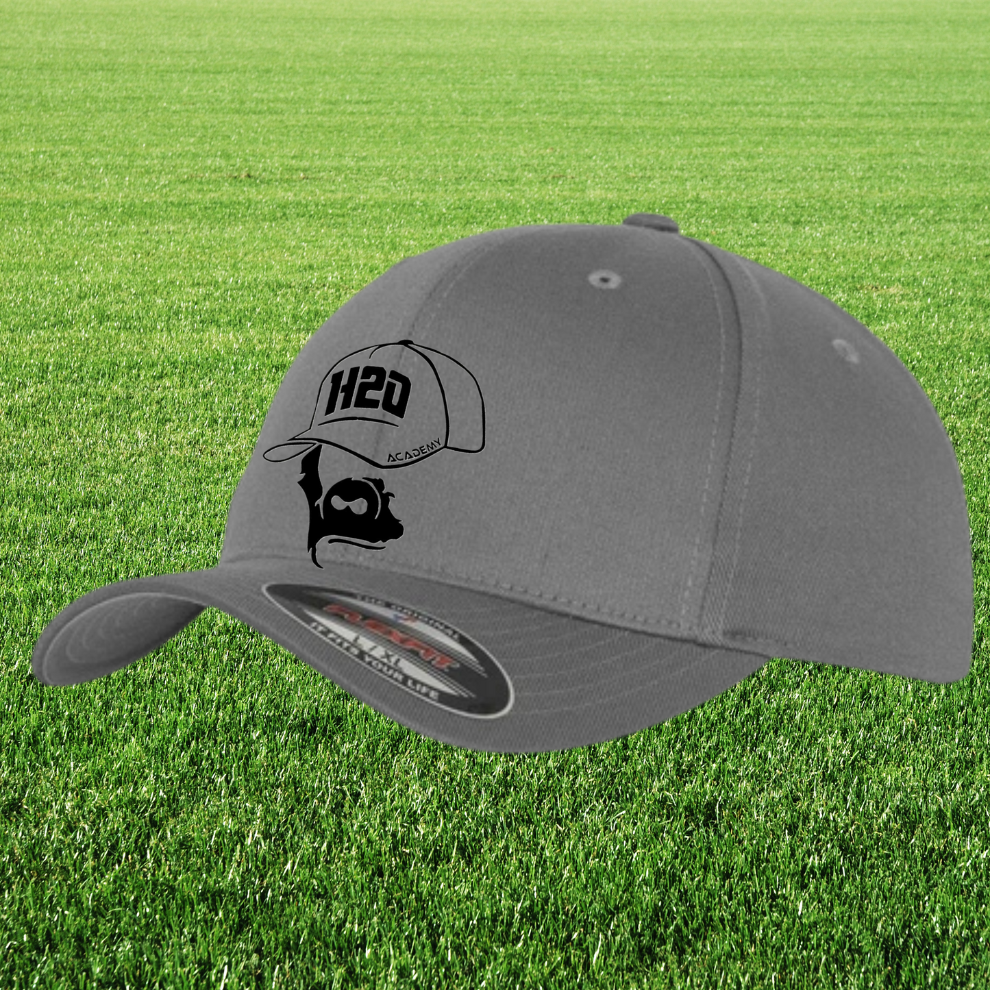Casquette flexfit avec visuel 1 brodé