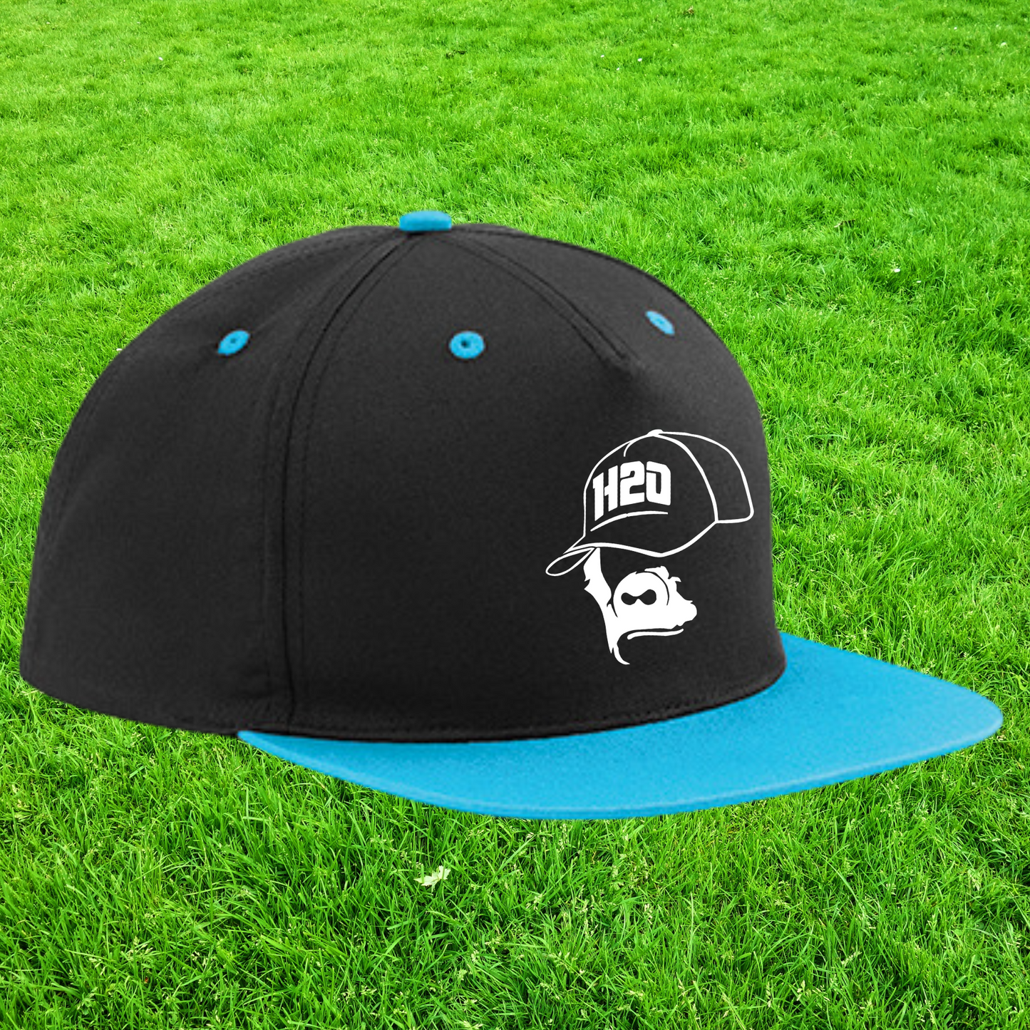 Casquette "snapback" visière plate  bicolor - Visuel 1 en broderie