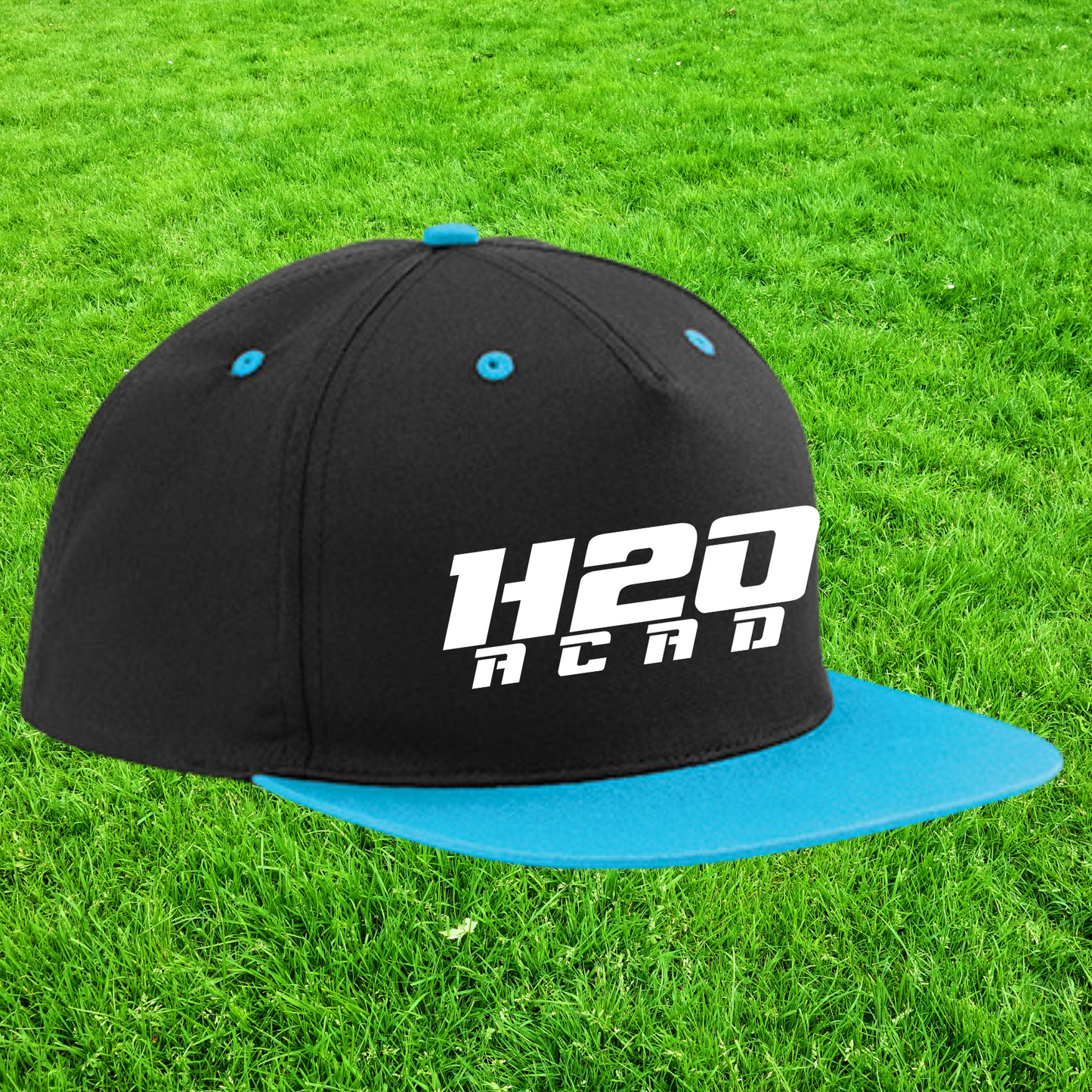 Casquette "snapback" visière plate  bicolor - Visuel 2 en broderie