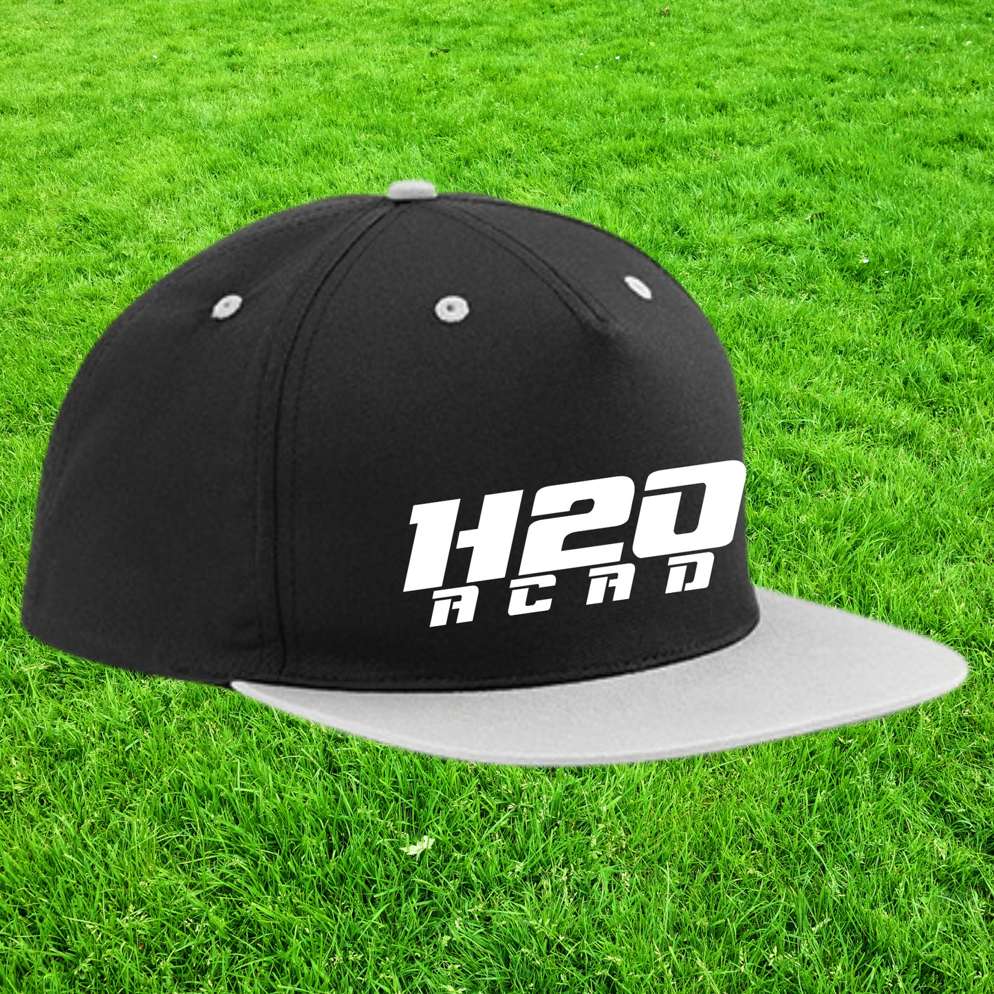Casquette "snapback" visière plate  bicolor - Visuel 2 en broderie