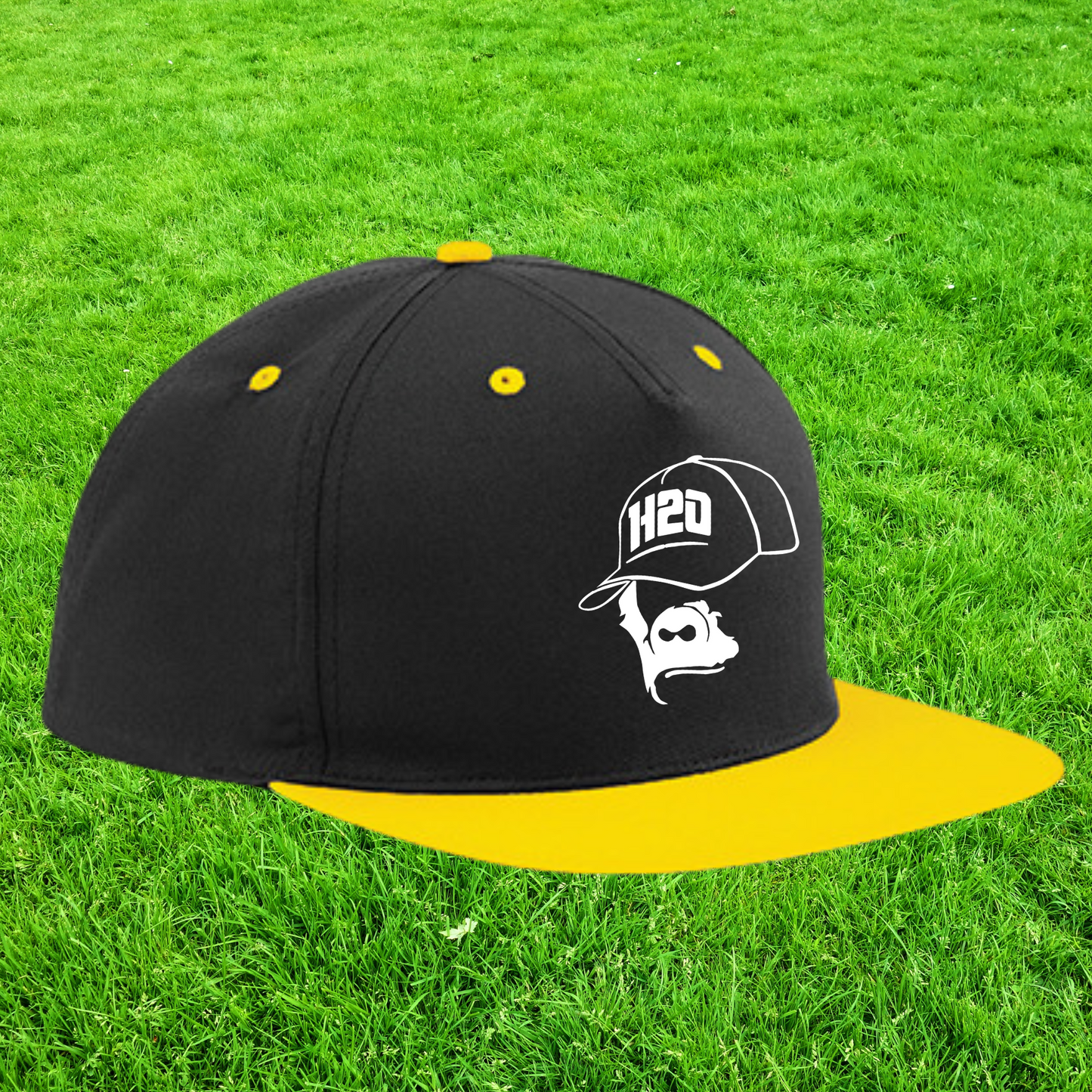 Casquette "snapback" visière plate  bicolor - Visuel 1 en broderie