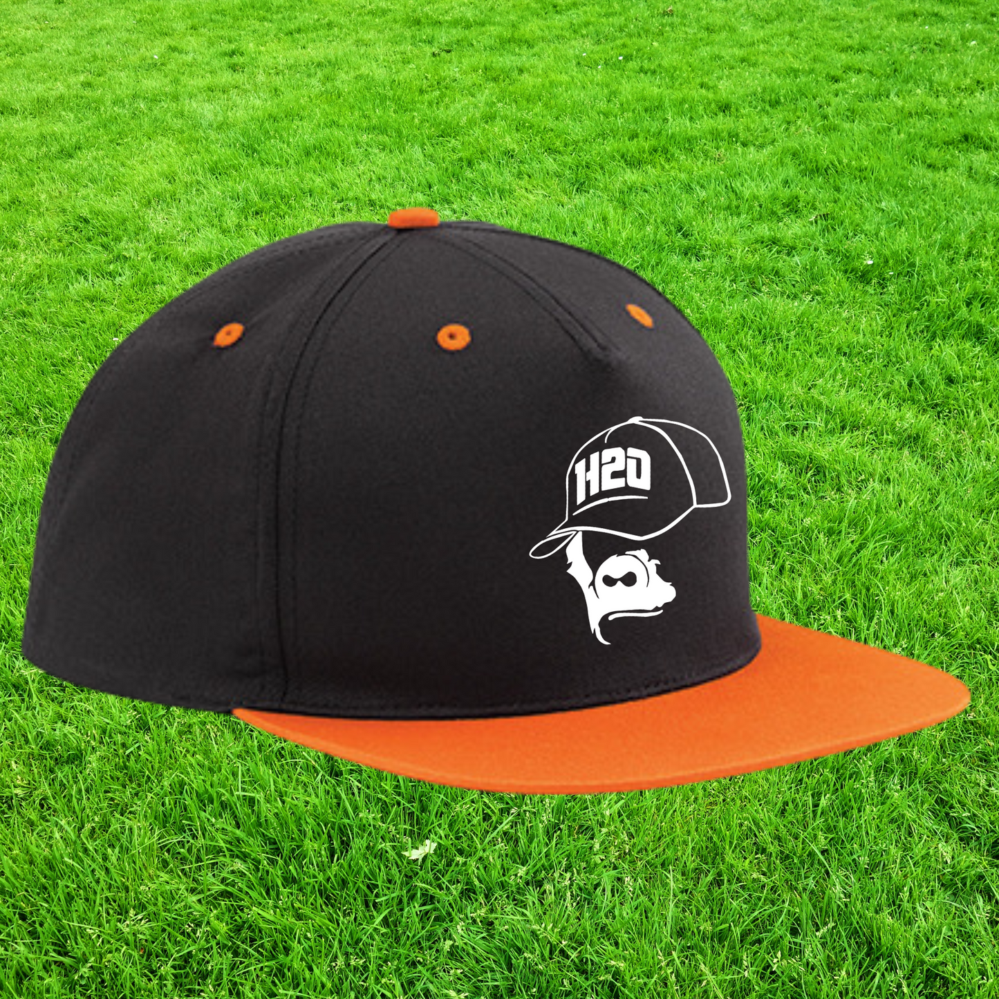 Casquette "snapback" visière plate  bicolor - Visuel 1 en broderie
