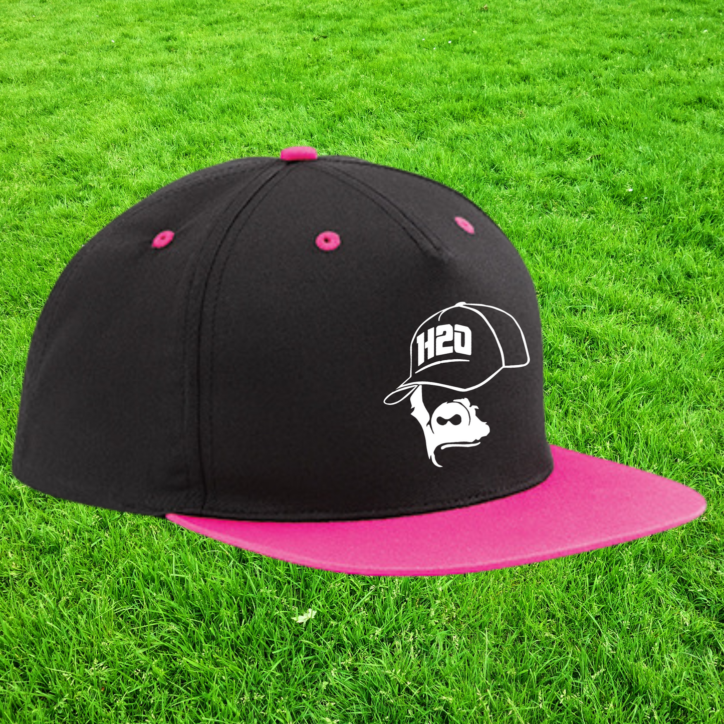 Casquette "snapback" visière plate  bicolor - Visuel 1 en broderie