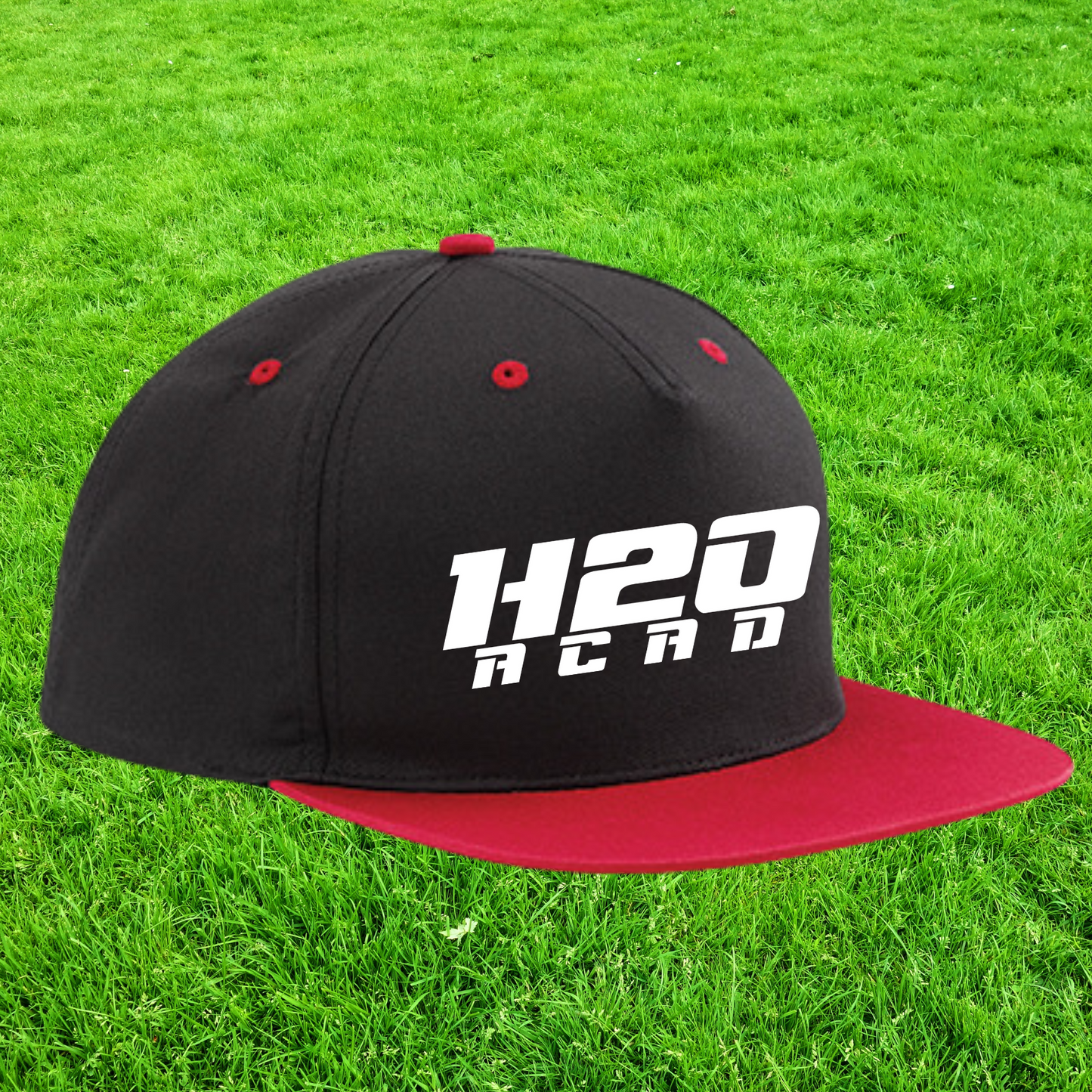 Casquette "snapback" visière plate  bicolor - Visuel 2 en broderie