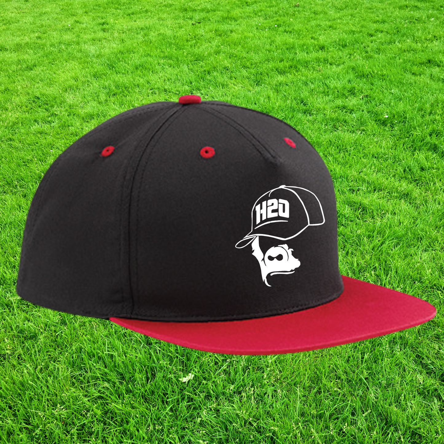 Casquette "snapback" visière plate  bicolor - Visuel 1 en broderie