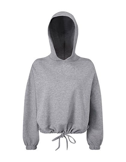 Sweat à capuche crop avec visuel poitrine et dos