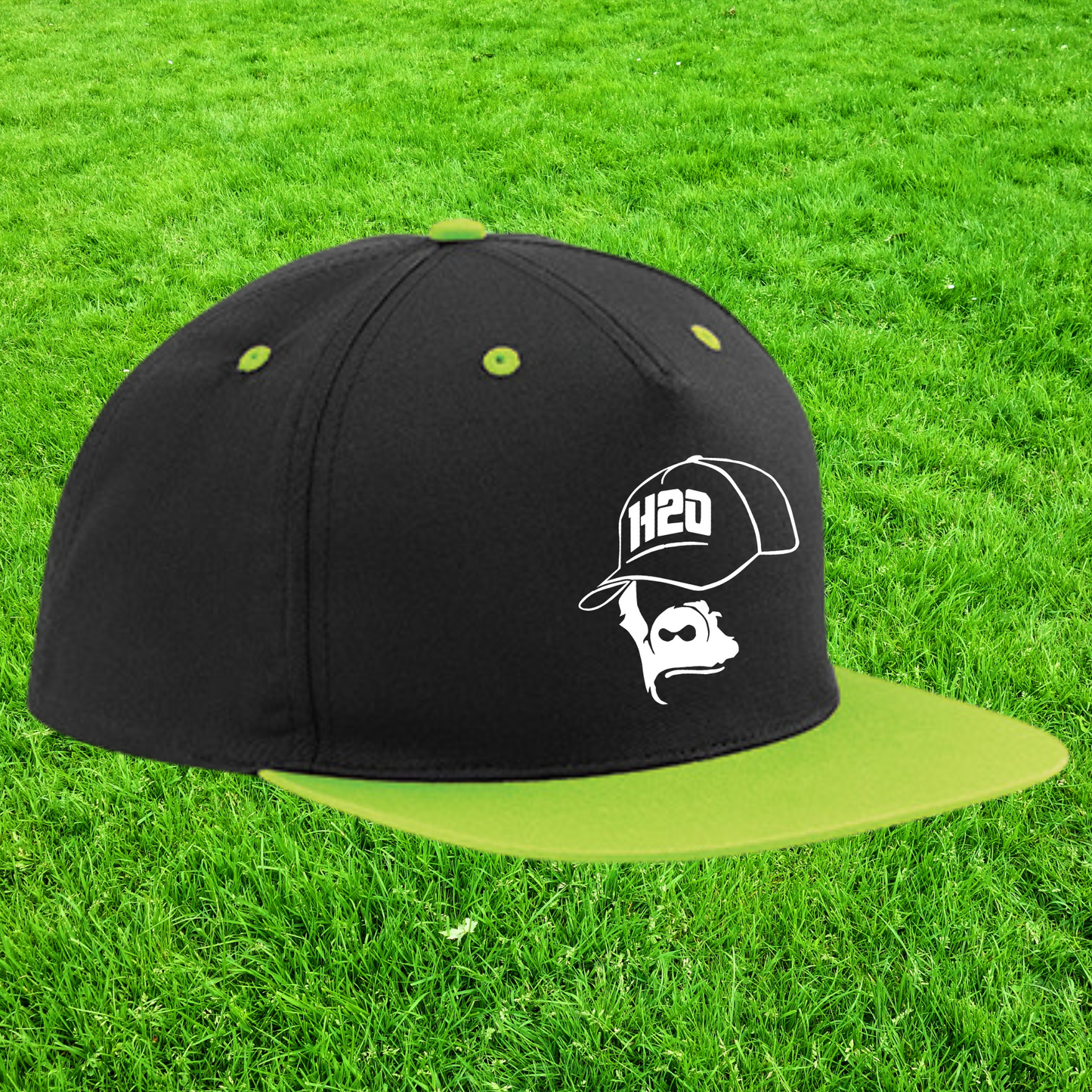 Casquette "snapback" visière plate  bicolor - Visuel 1 en broderie