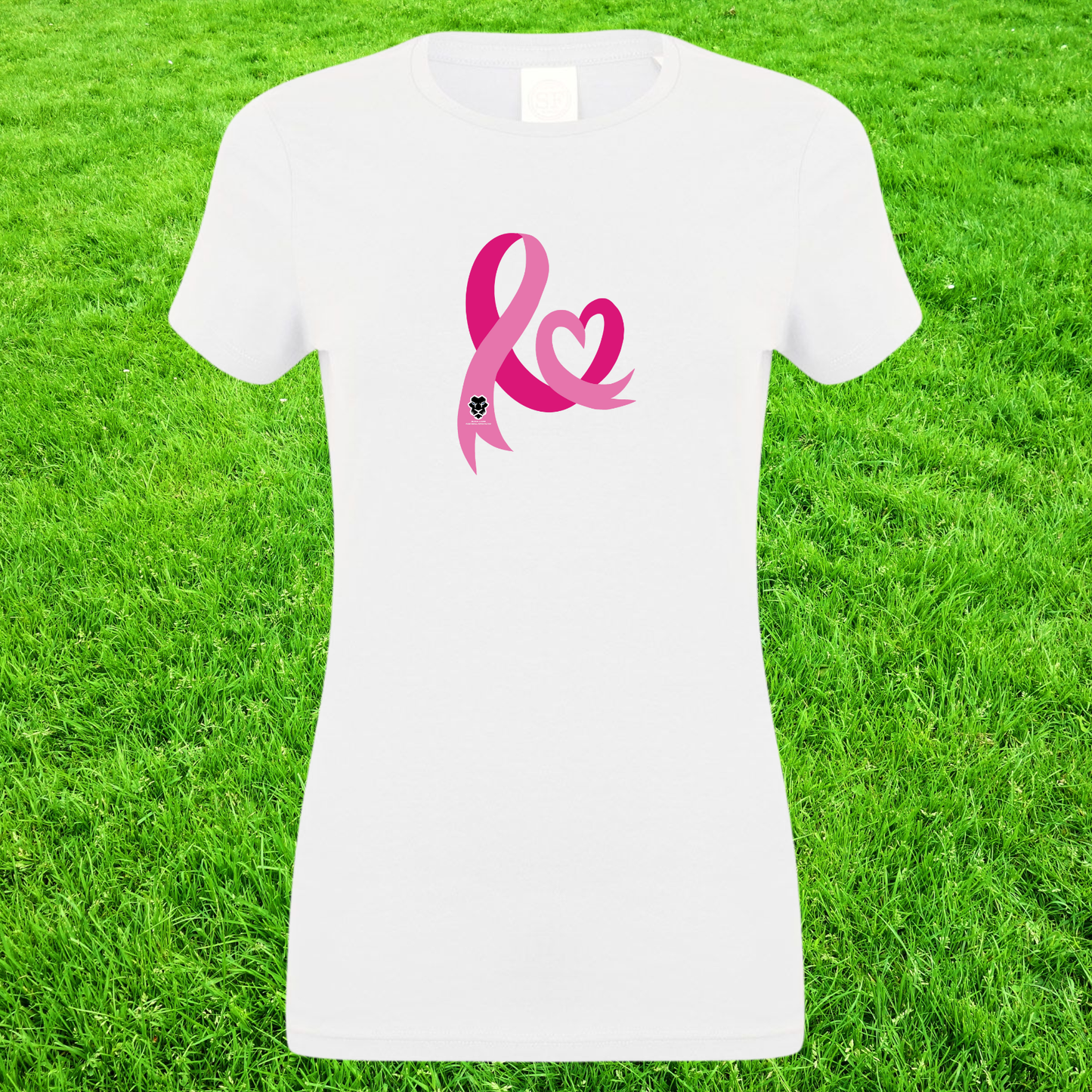 T-Shirt manches courtes femme  OCTOBRE ROSE BL