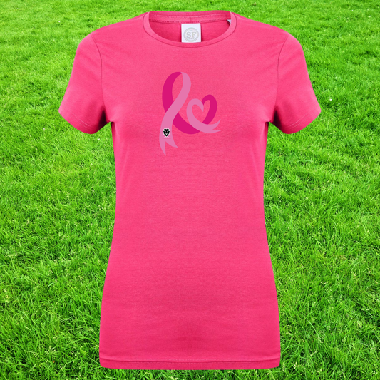 T-Shirt manches courtes femme  OCTOBRE ROSE BL
