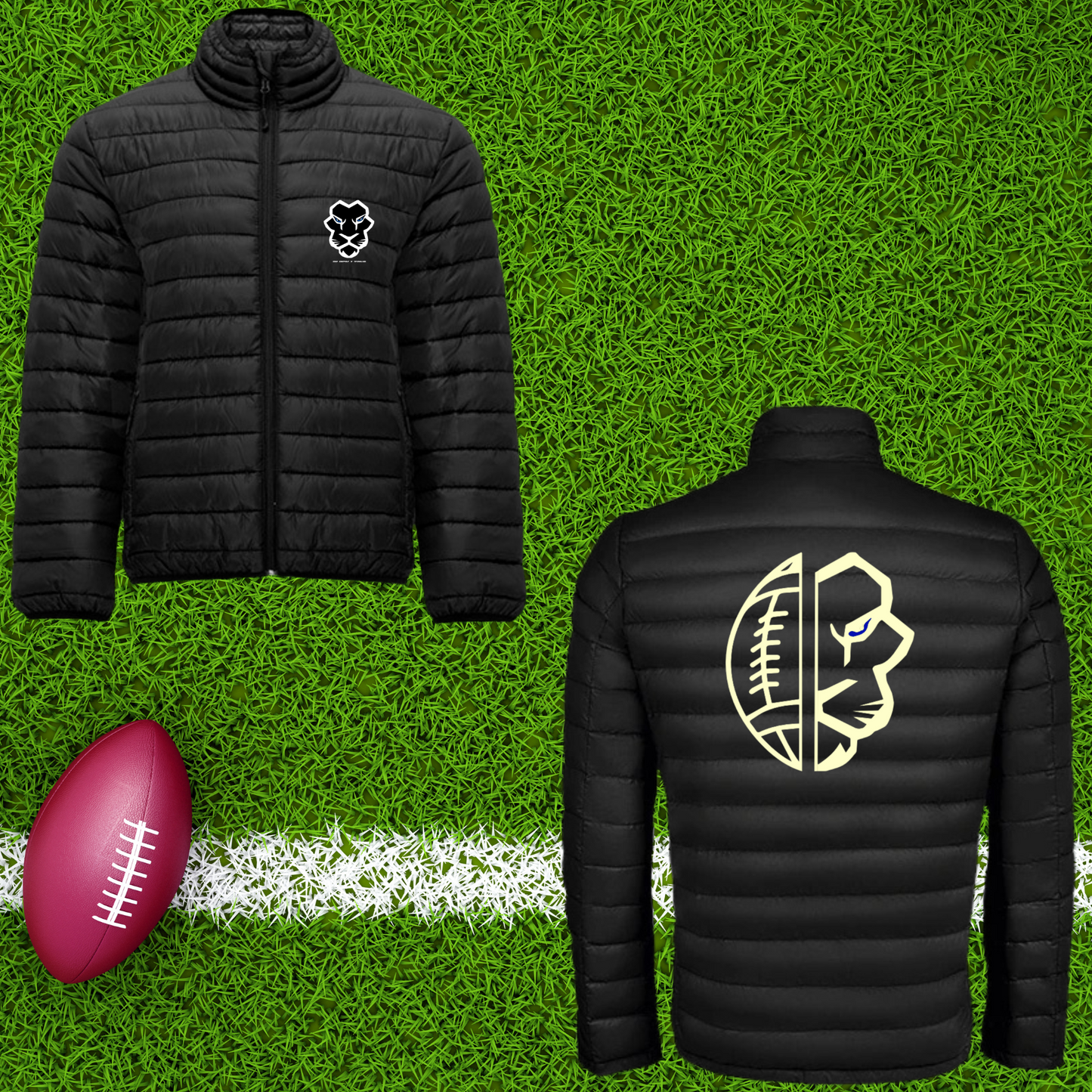 Doudoune homme manches longues visuel brodé BL