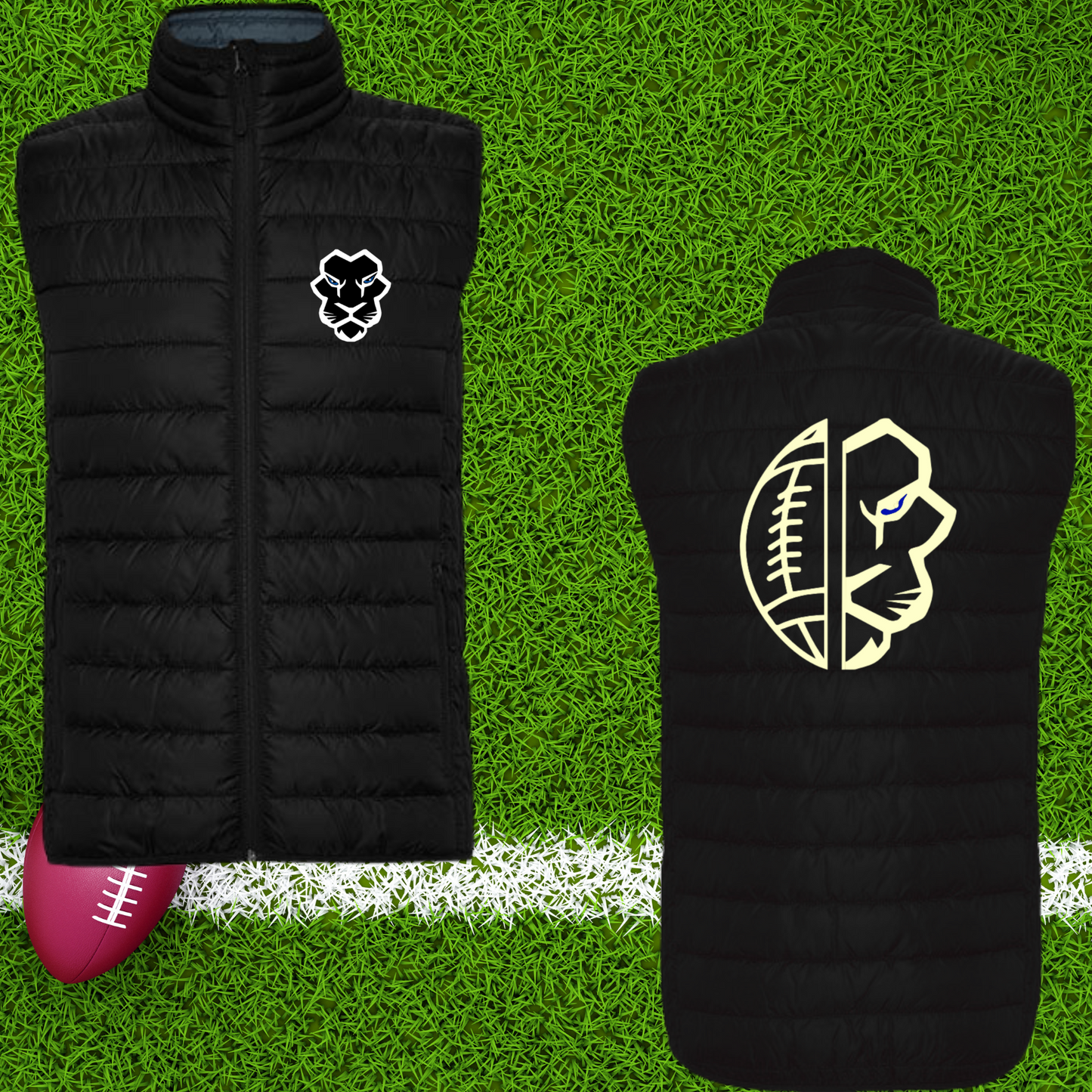 Doudoune homme sans manches visuel brodée BL