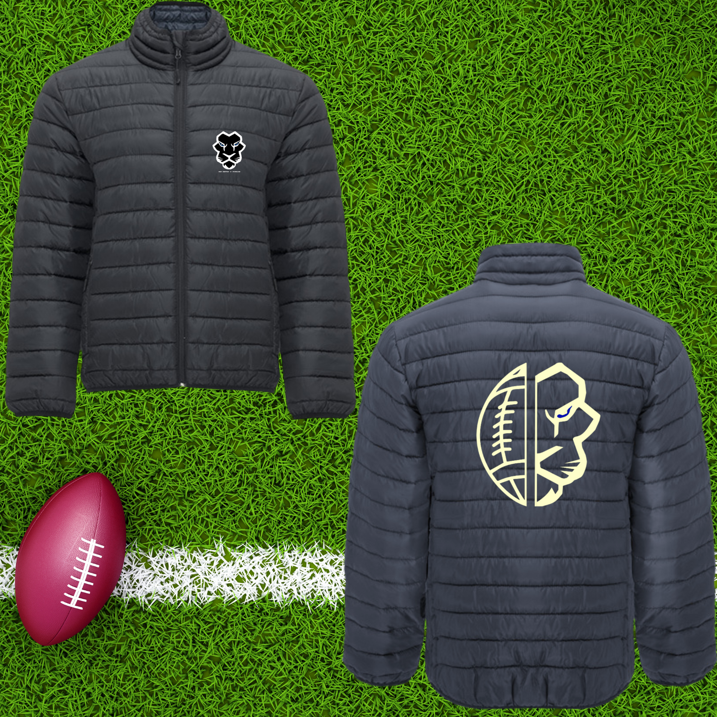 Doudoune homme manches longues visuel brodé BL