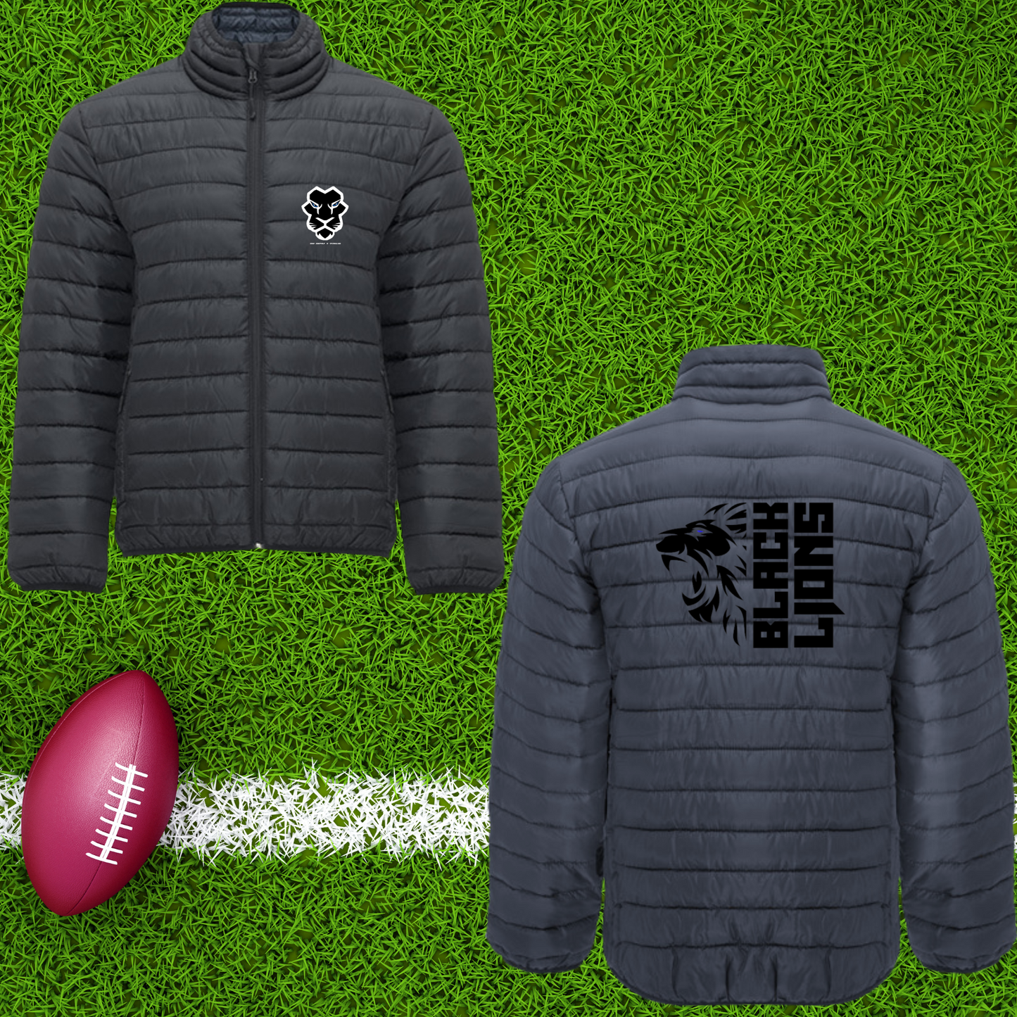 Doudoune homme manches longues visuel brodé BL