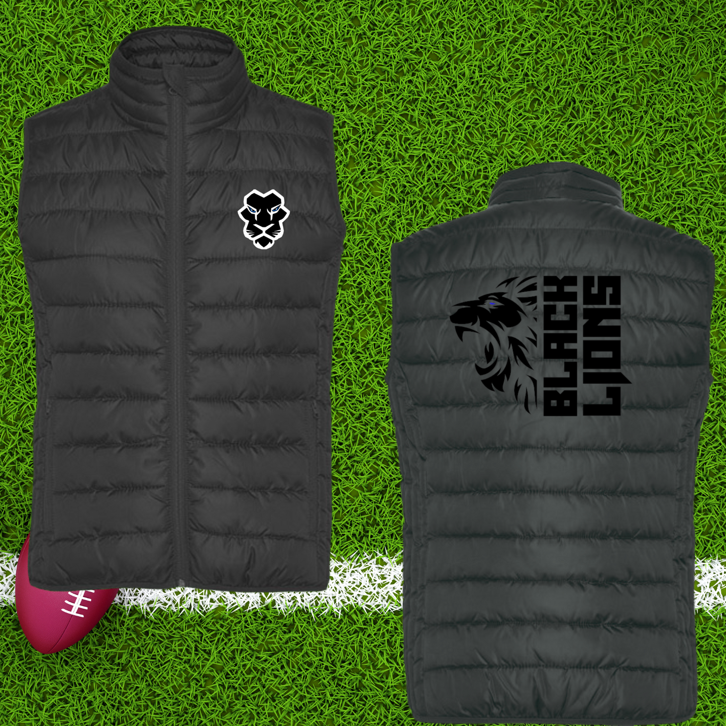 Doudoune femme sans manches visuel brodée BL