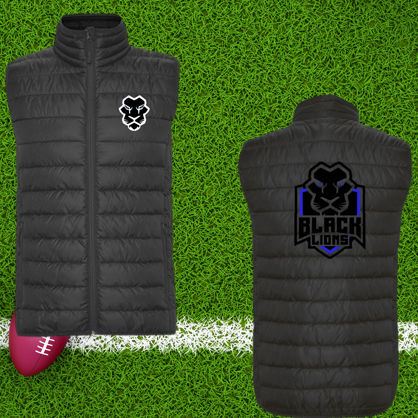 Doudoune homme sans manches visuel brodée BL