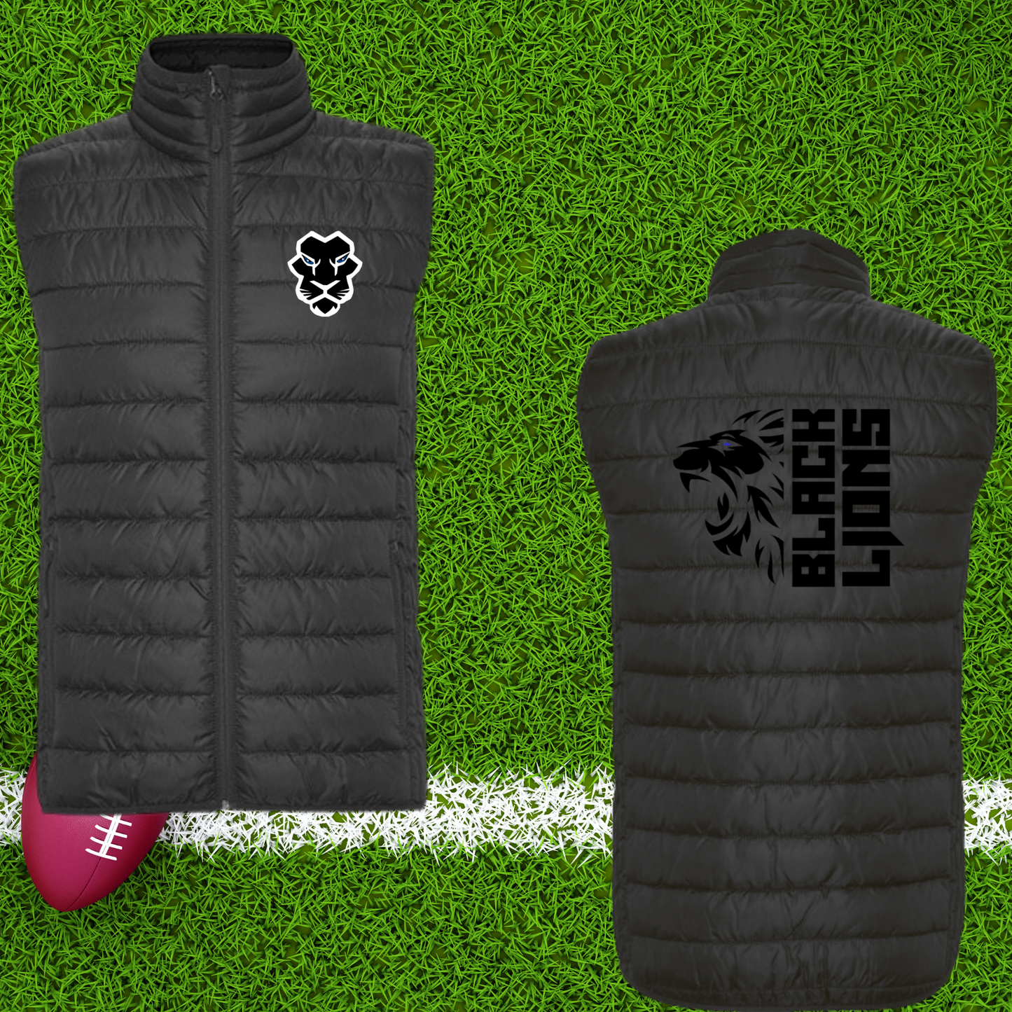 Doudoune homme sans manches visuel brodée BL